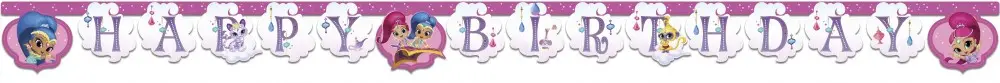 Shimmer and Shine Glitter, Happy Birthday inscription product photo