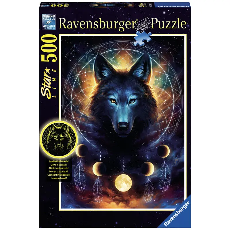 Shining wolf puzzle 500pcs product photo