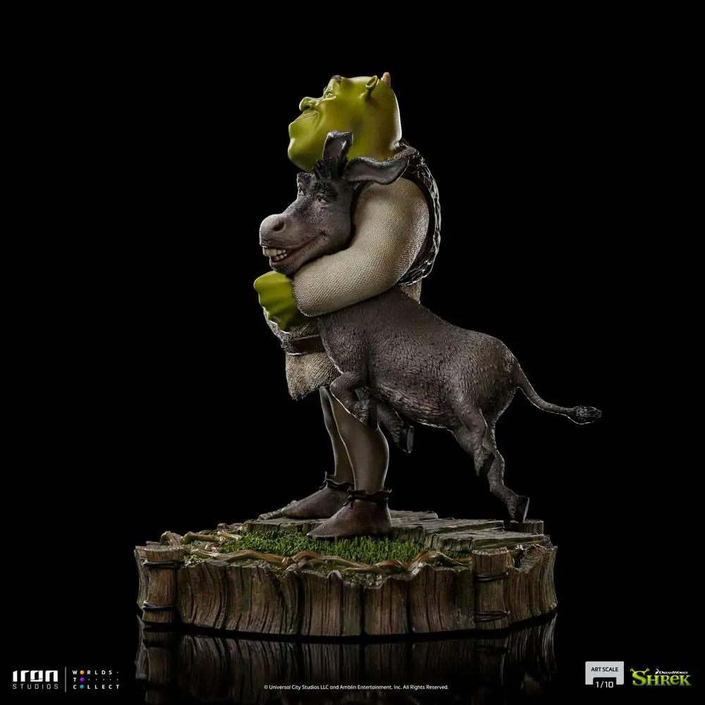 Shrek Deluxe Art Scale Statue 1/10 Shrek, Donkey and The Gingerbread Man 26 cm termékfotó