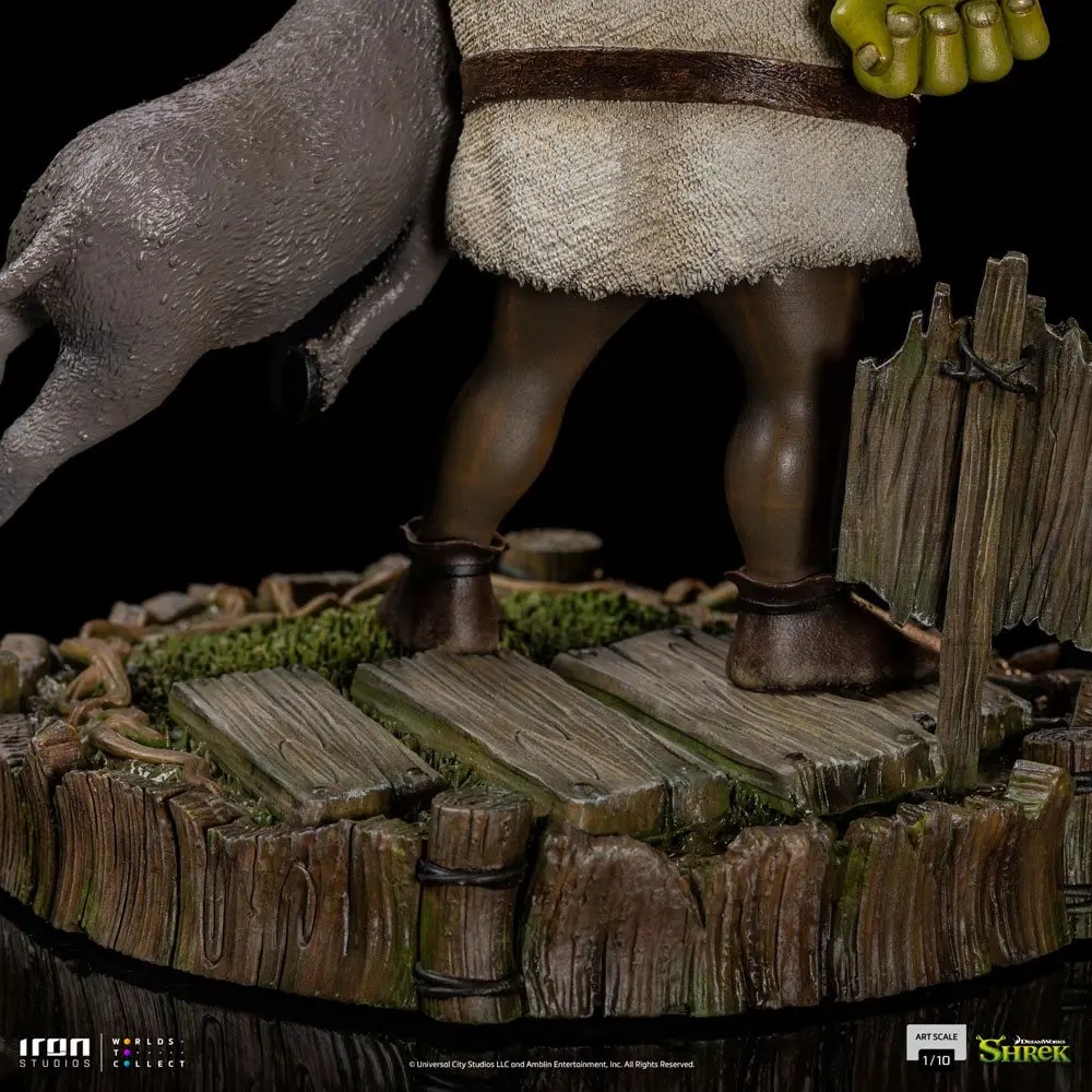 Shrek Deluxe Art Scale Statue 1/10 Shrek, Donkey and The Gingerbread Man 26 cm termékfotó