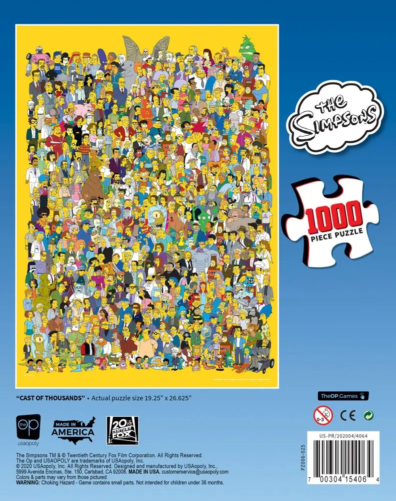Simpsons Jigsaw Puzzle Cast of Thousands (1000 pieces) product photo