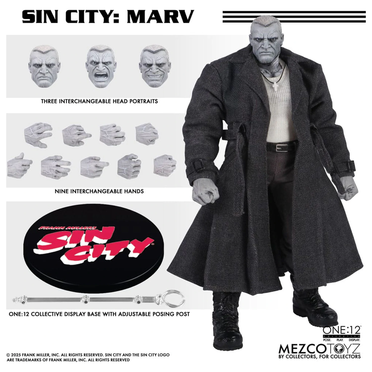 Sin City Action Figure 1/12 Marv 17 cm product photo