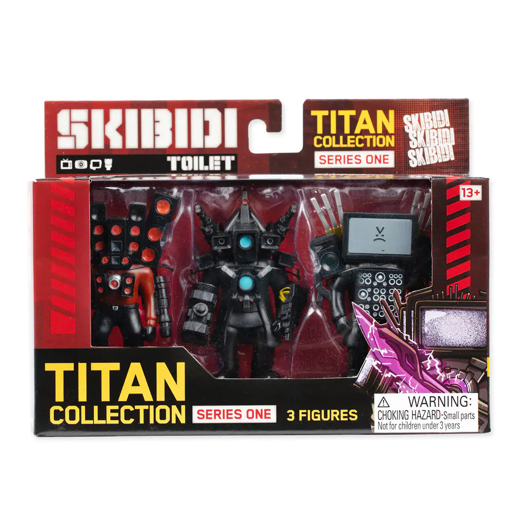 Skibidi Toilet Titan Collection pack 3 figures product photo