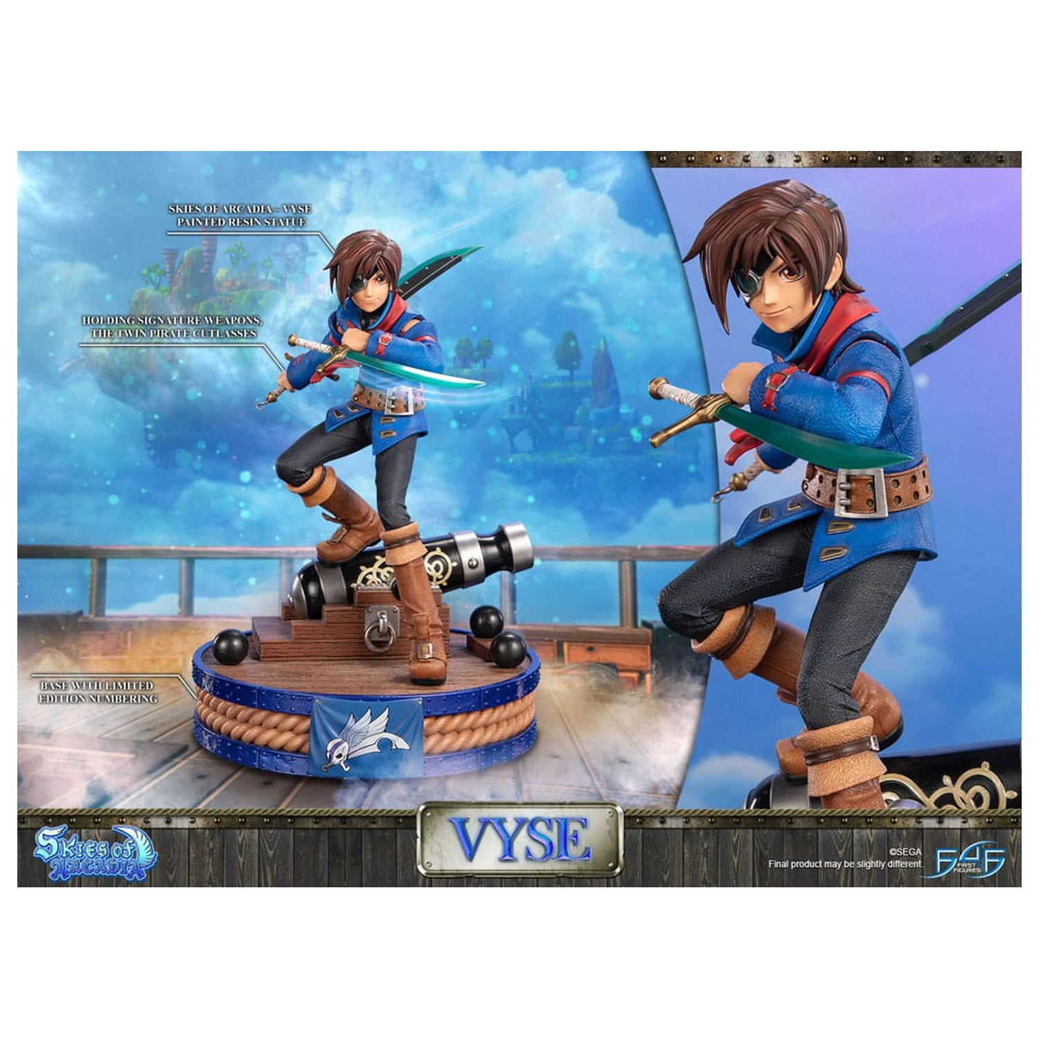 Skies of Arcadia Statue Vyse Standard Edition 31 cm product photo