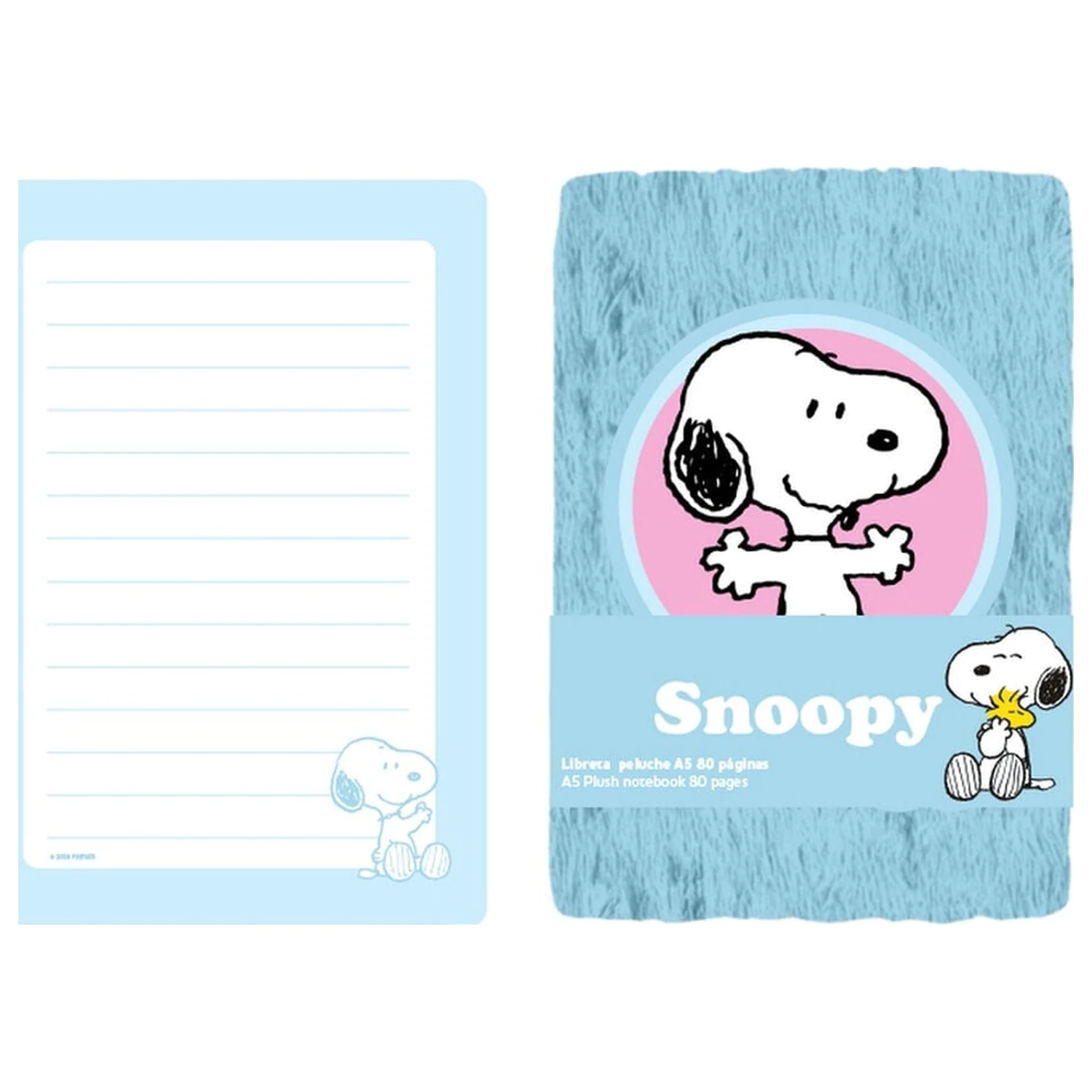 Snoopy Peanuts A5 plush notebook product photo