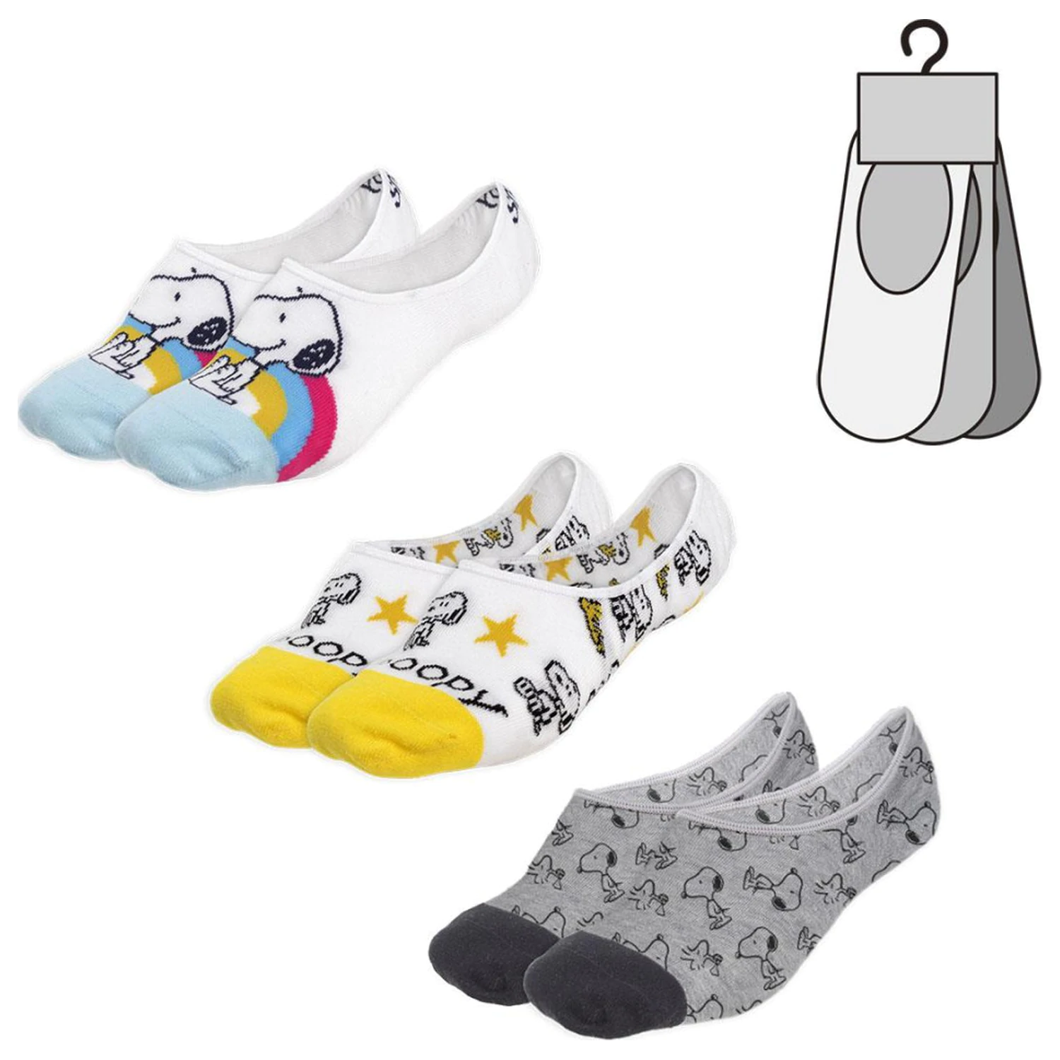 Snoopy Star adult secret sock pack 36/40 product photo