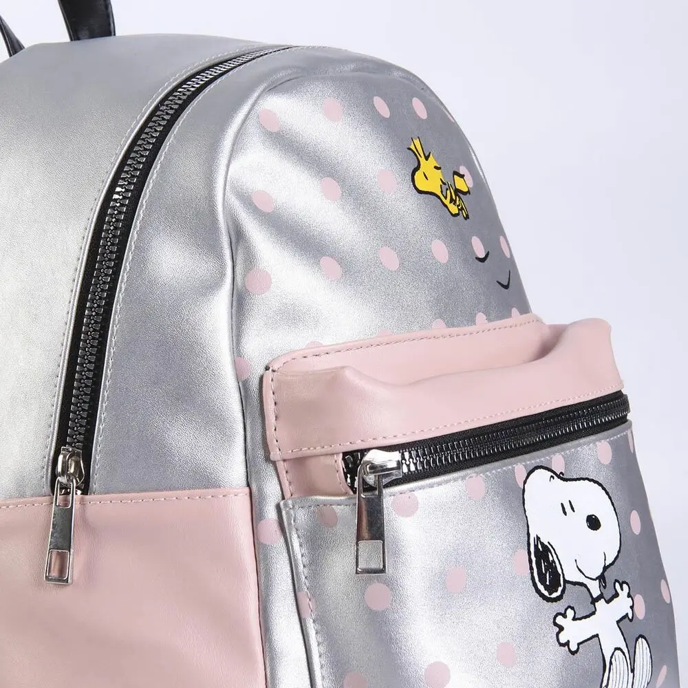 Peanuts Faux Leather Backpack Snoopy &amp; Woodstock product photo