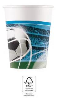 Soccer Fans, Soccer Paper Cups 8 pack 200 ml FSC product photo