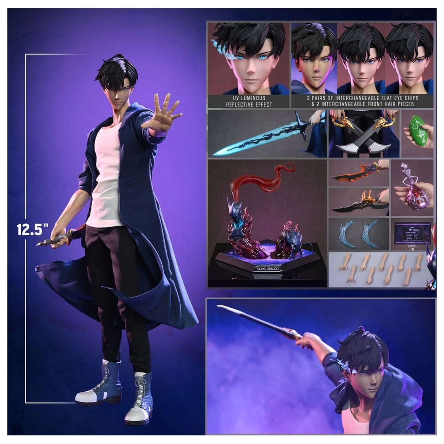Solo Leveling Action Figure 1/6 Sung Jinwoo 32 cm product photo