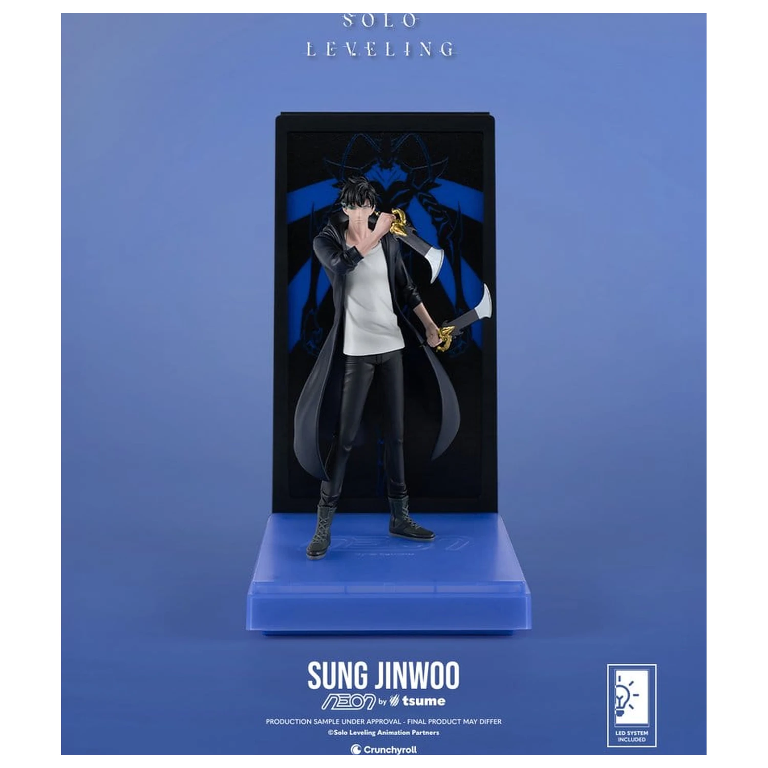 Solo Leveling Neon Figure 1/9 Sung Jinwoo 20 cm product photo