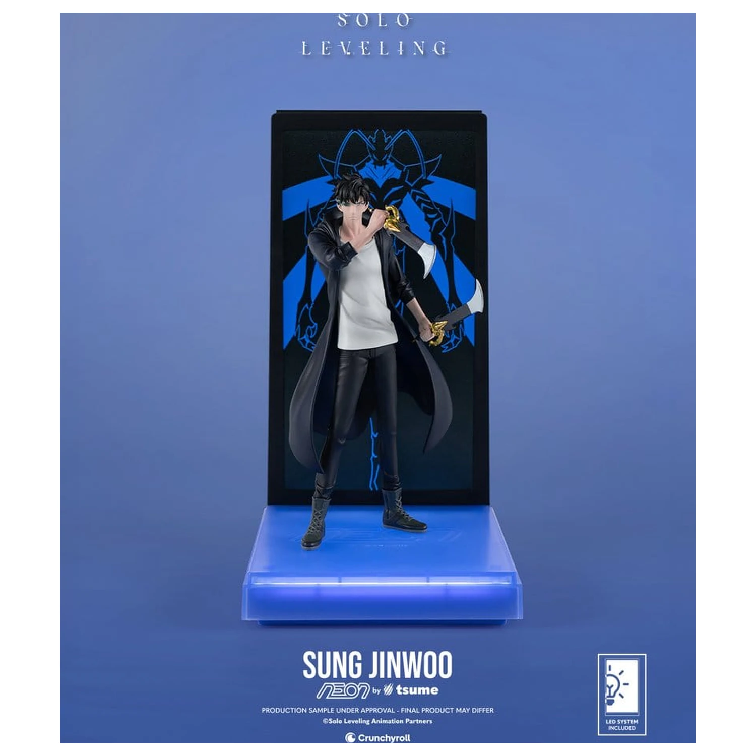 Solo Leveling Neon Figure 1/9 Sung Jinwoo 20 cm product photo