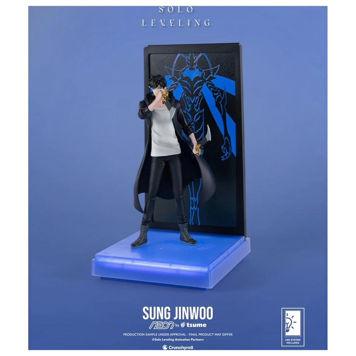 Solo Leveling Neon Figure 1/9 Sung Jinwoo 20 cm product photo