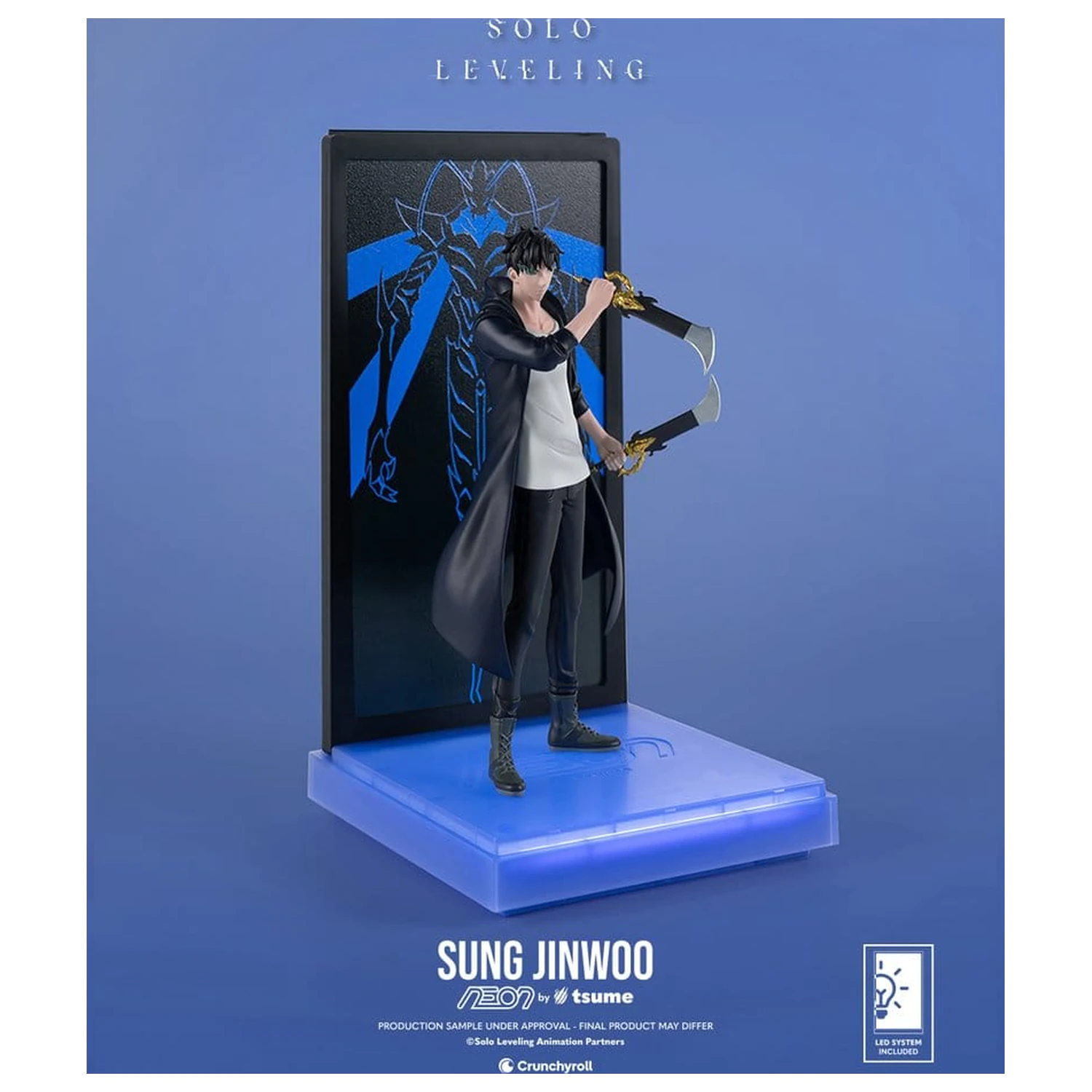 Solo Leveling Neon Figure 1/9 Sung Jinwoo 20 cm product photo