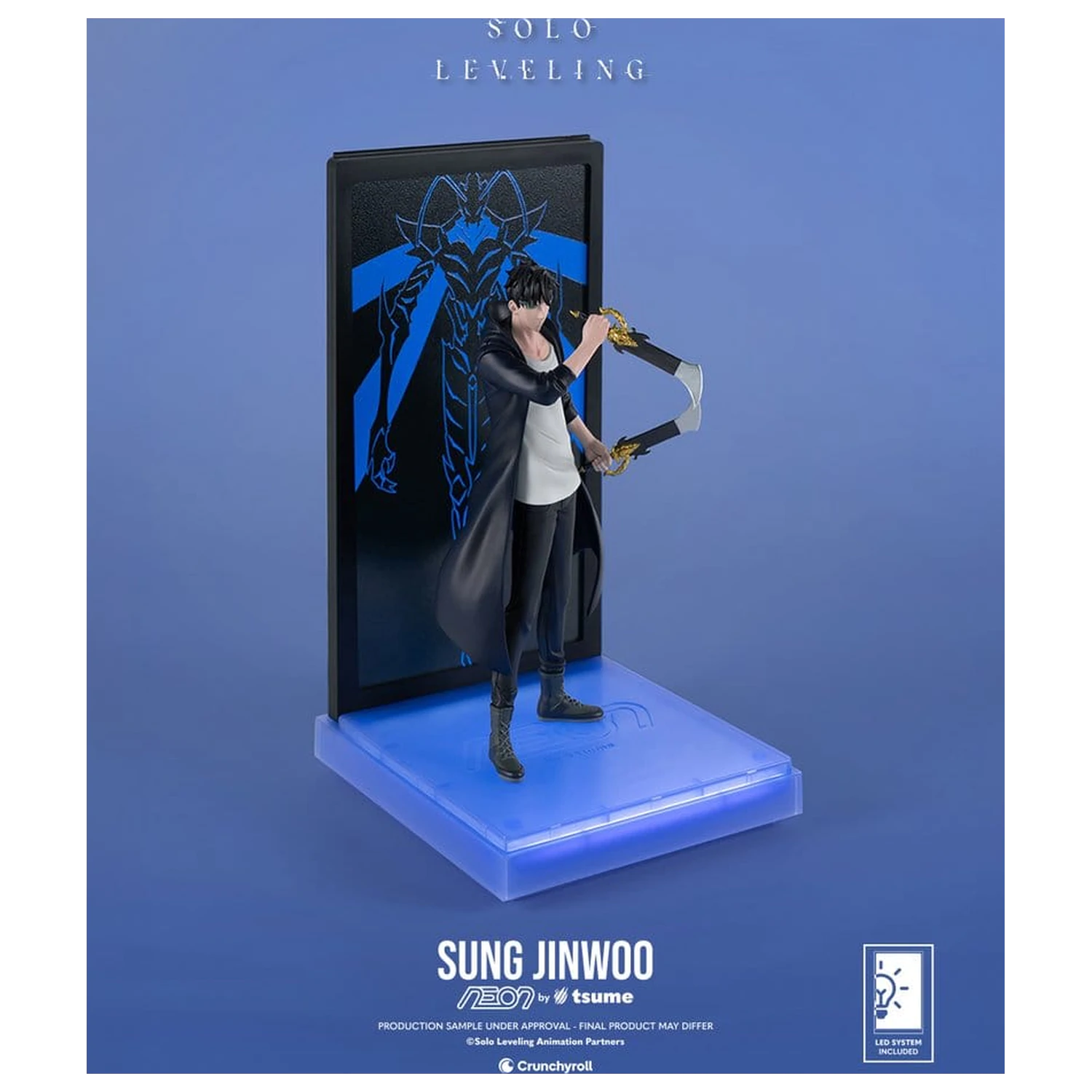 Solo Leveling Neon Figure 1/9 Sung Jinwoo 20 cm product photo