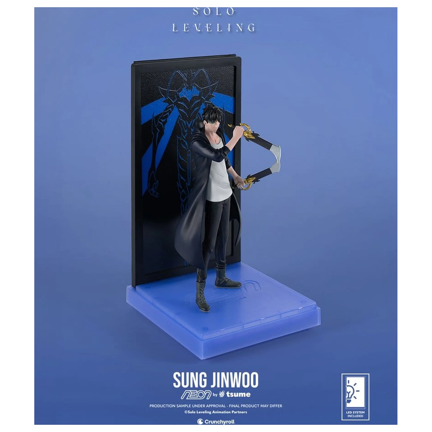 Solo Leveling Neon Figure 1/9 Sung Jinwoo 20 cm product photo