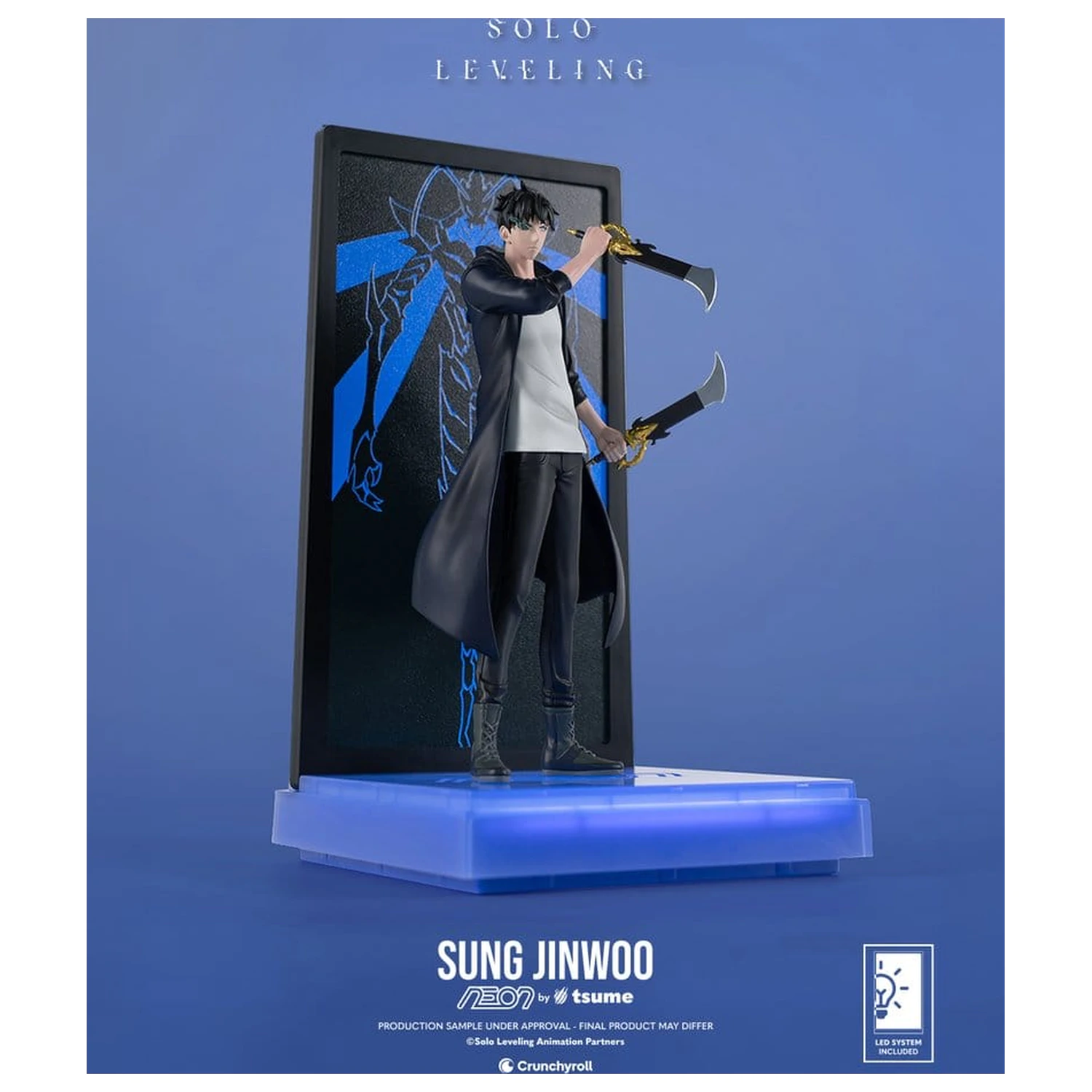 Solo Leveling Neon Figure 1/9 Sung Jinwoo 20 cm product photo