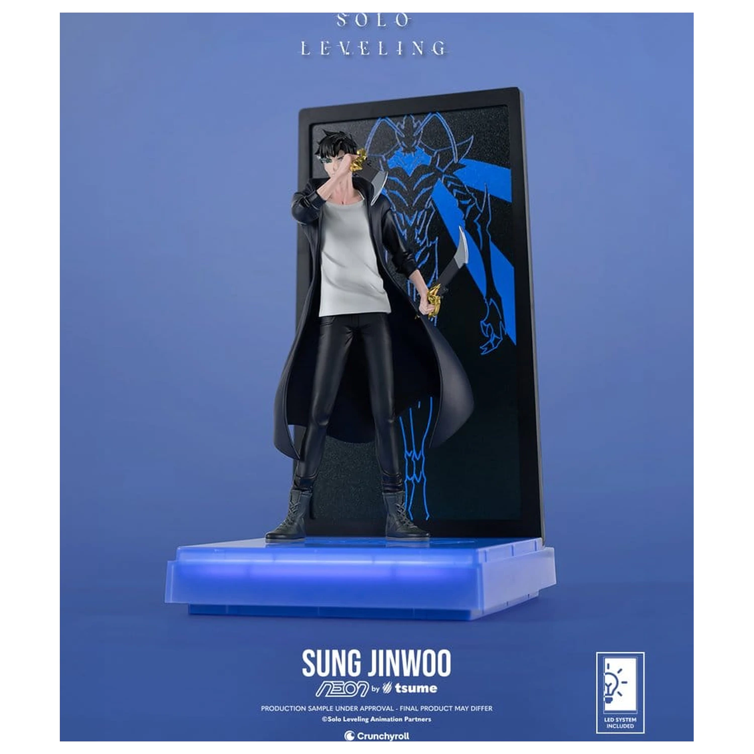 Solo Leveling Neon Figure 1/9 Sung Jinwoo 20 cm product photo
