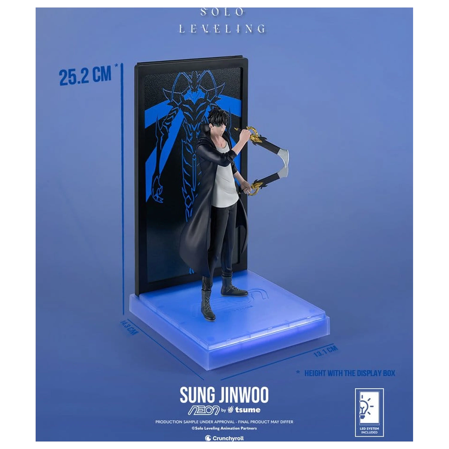 Solo Leveling Neon Figure 1/9 Sung Jinwoo 20 cm product photo