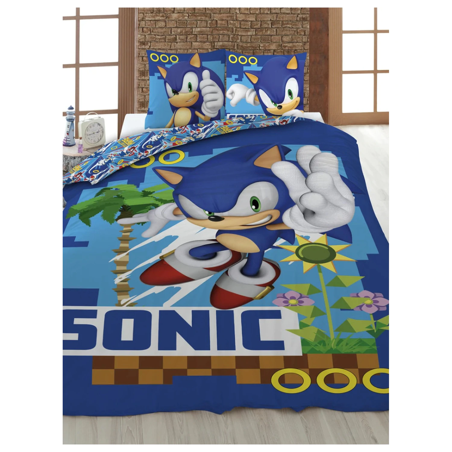 Sonic Coin Chase Duvet Cover product photo