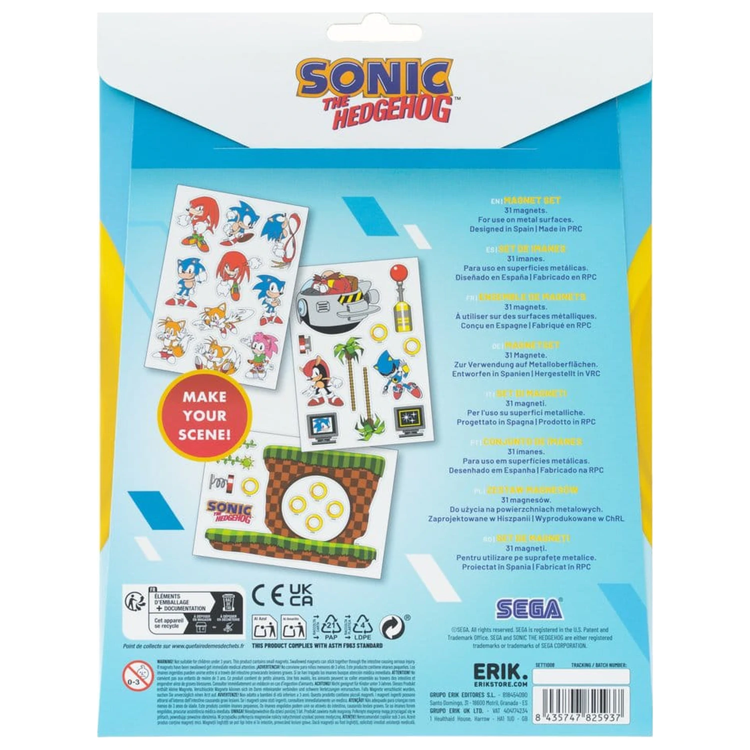 Sonic Die-Cut Magnet Set product photo