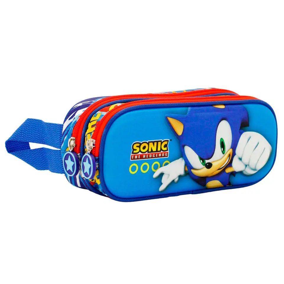 Sonic Fast double 3D pencil case product photo