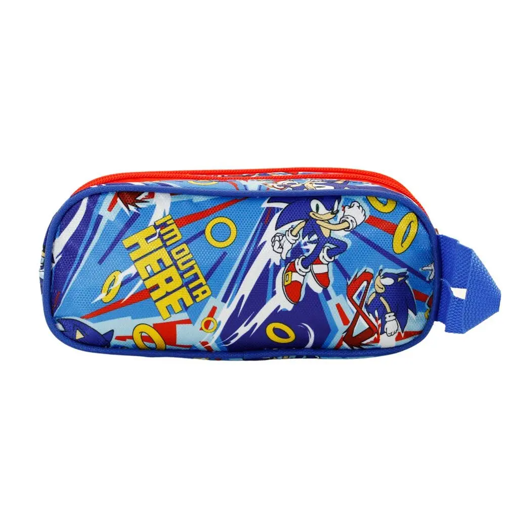 Sonic Fast double 3D pencil case product photo