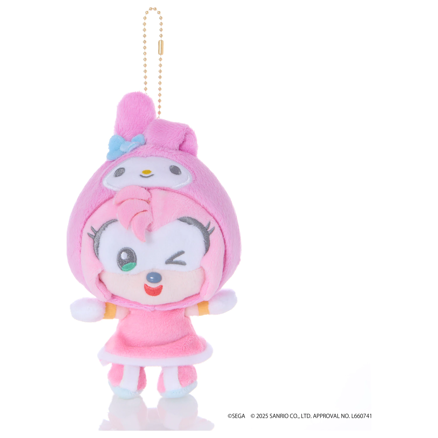 SONIC & FRIENDS x SANRIO Amy x My Melody Mascot Plush 8cm product photo