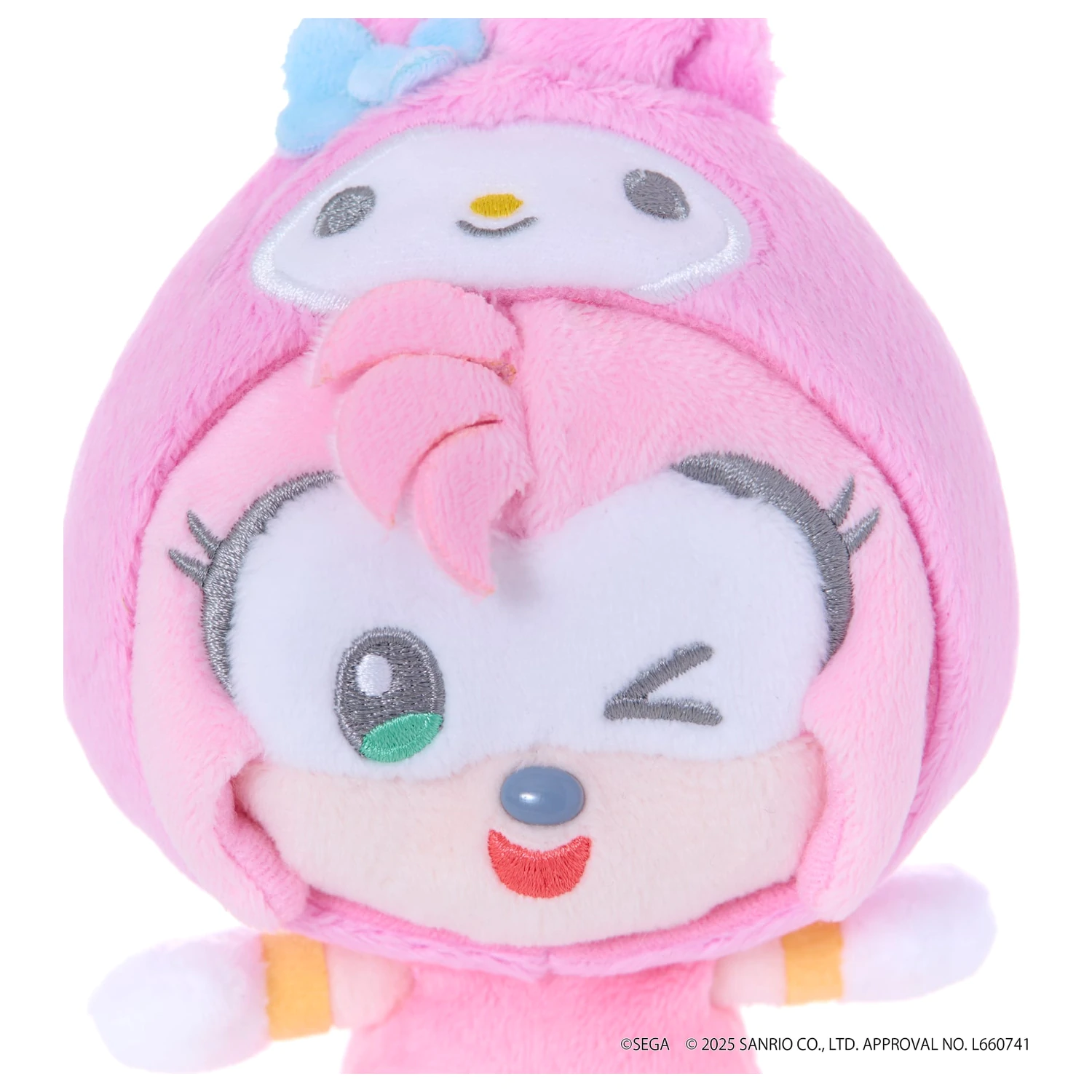 SONIC & FRIENDS x SANRIO Amy x My Melody Mascot Plush 8cm product photo