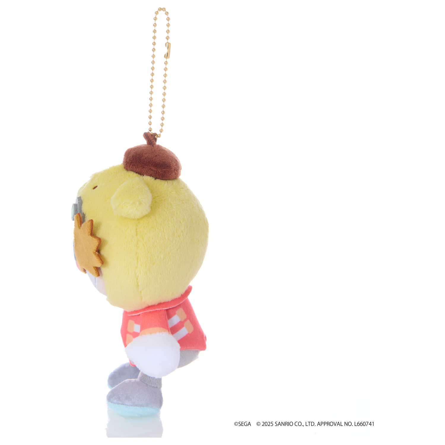 Sonic & Friends x Sanrio Dr. Eggman x P25pxompurin Mascot Plush 8 cm product photo