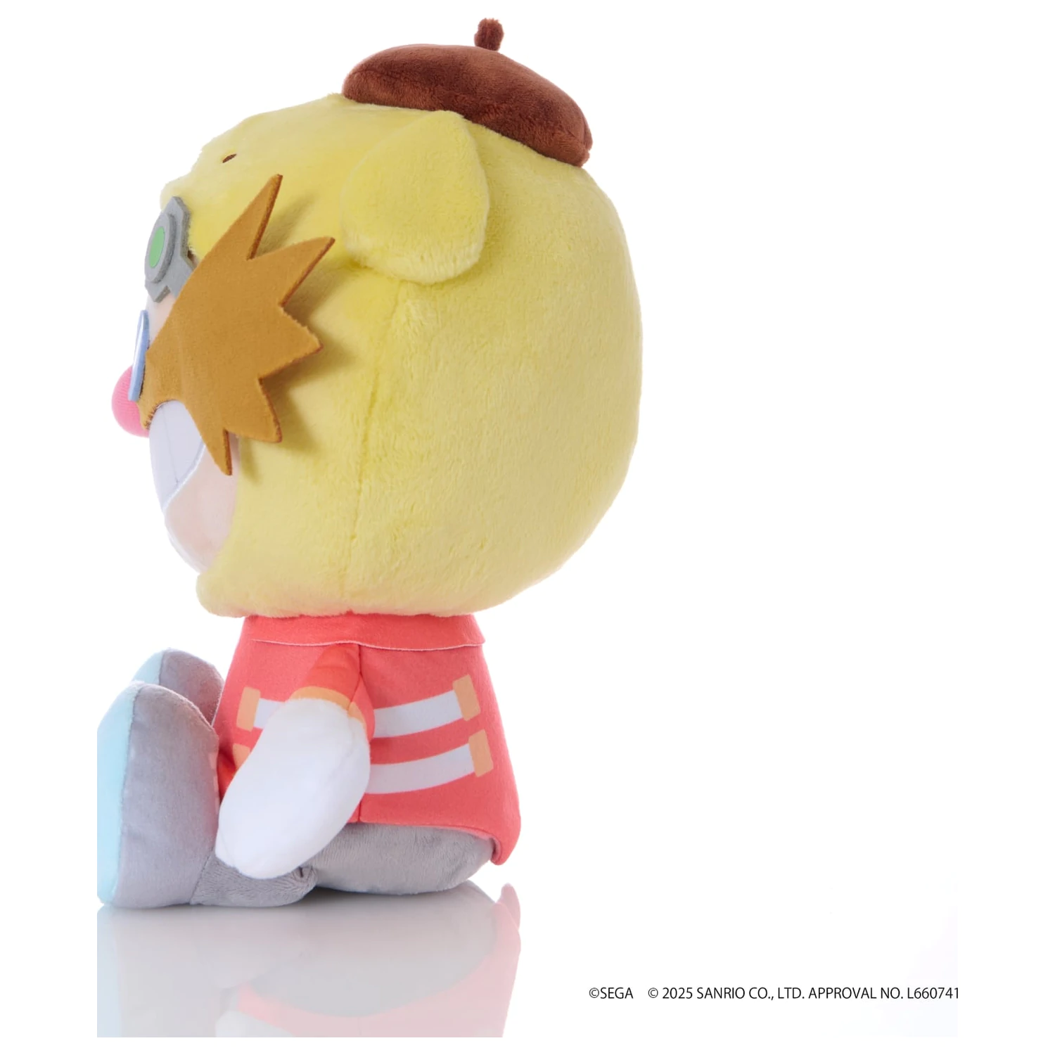 Sonic & Friends X Sanrio Dr. Eggman X Pompompurin Plush Toy 24cm product photo