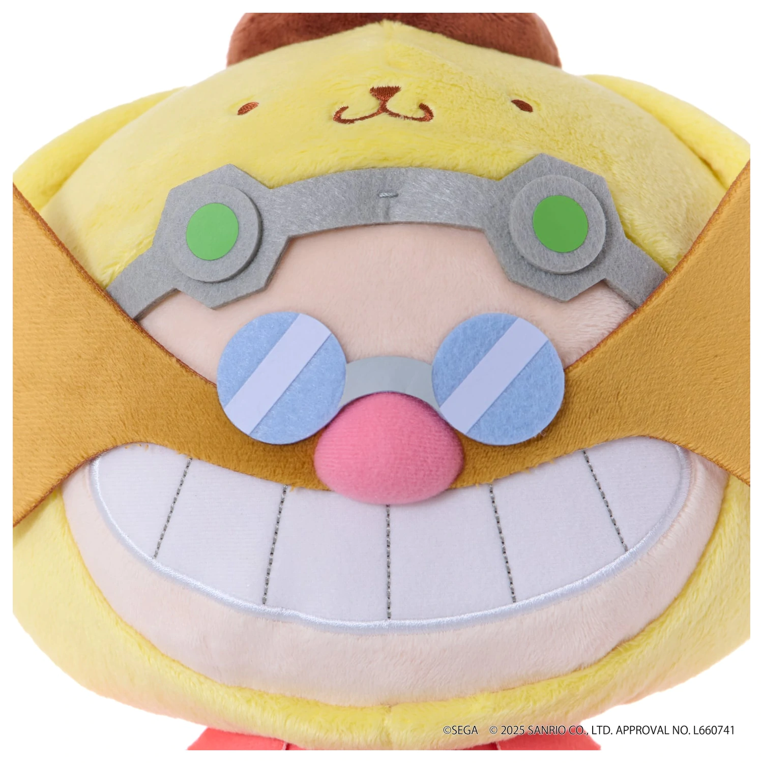 Sonic & Friends X Sanrio Dr. Eggman X Pompompurin Plush Toy 24cm product photo