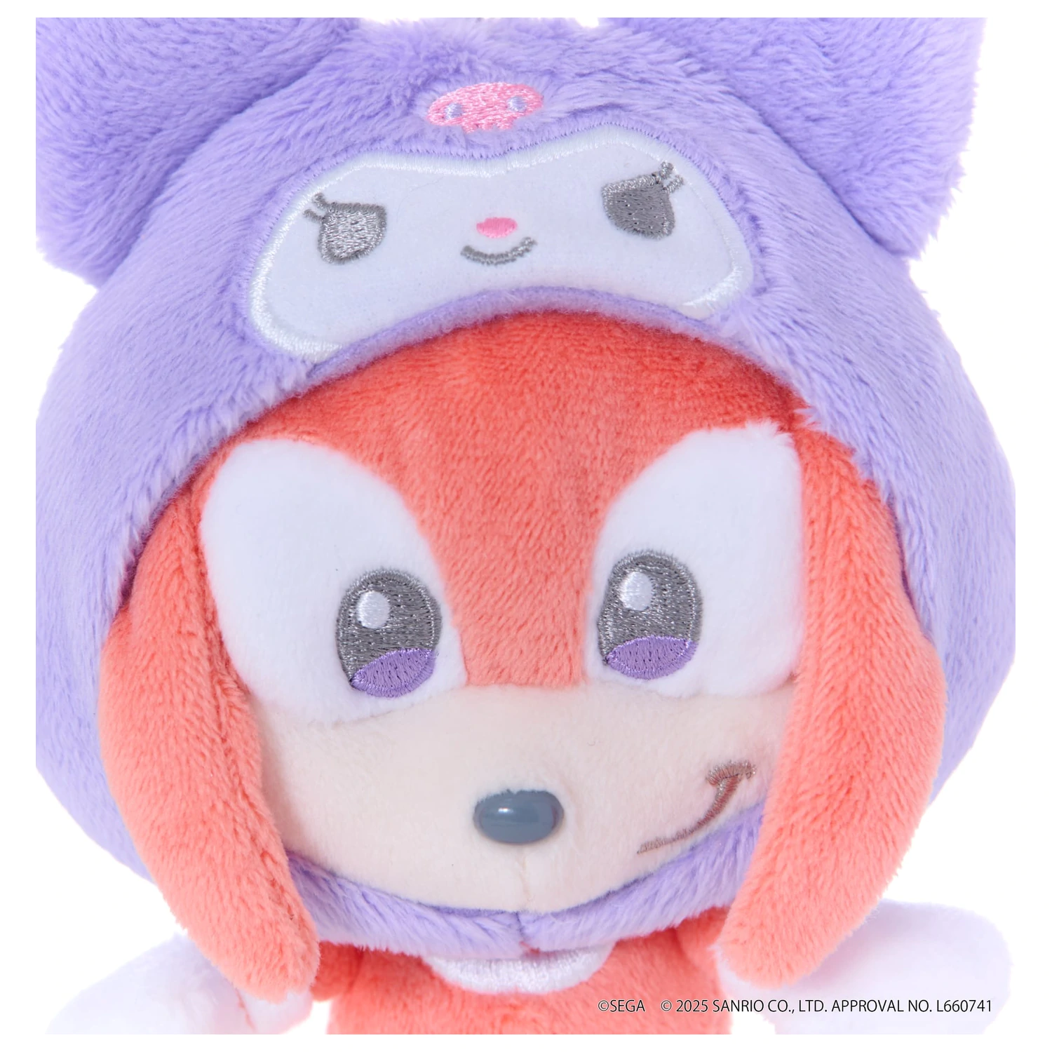 SONIC & FRIENDS X SANRIO Knuckles x Kuromi Mascot Plush 8cm product photo