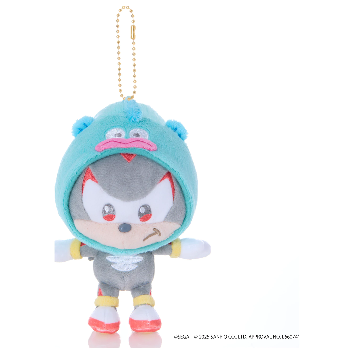 Sonic & Friends X Sanrio Shadow X Hangyodon Mascot Plush 8cm product photo