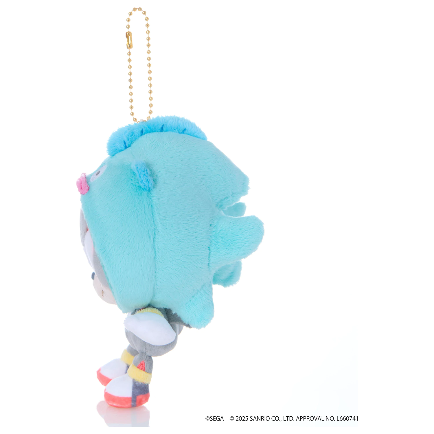 Sonic & Friends X Sanrio Shadow X Hangyodon Mascot Plush 8cm product photo