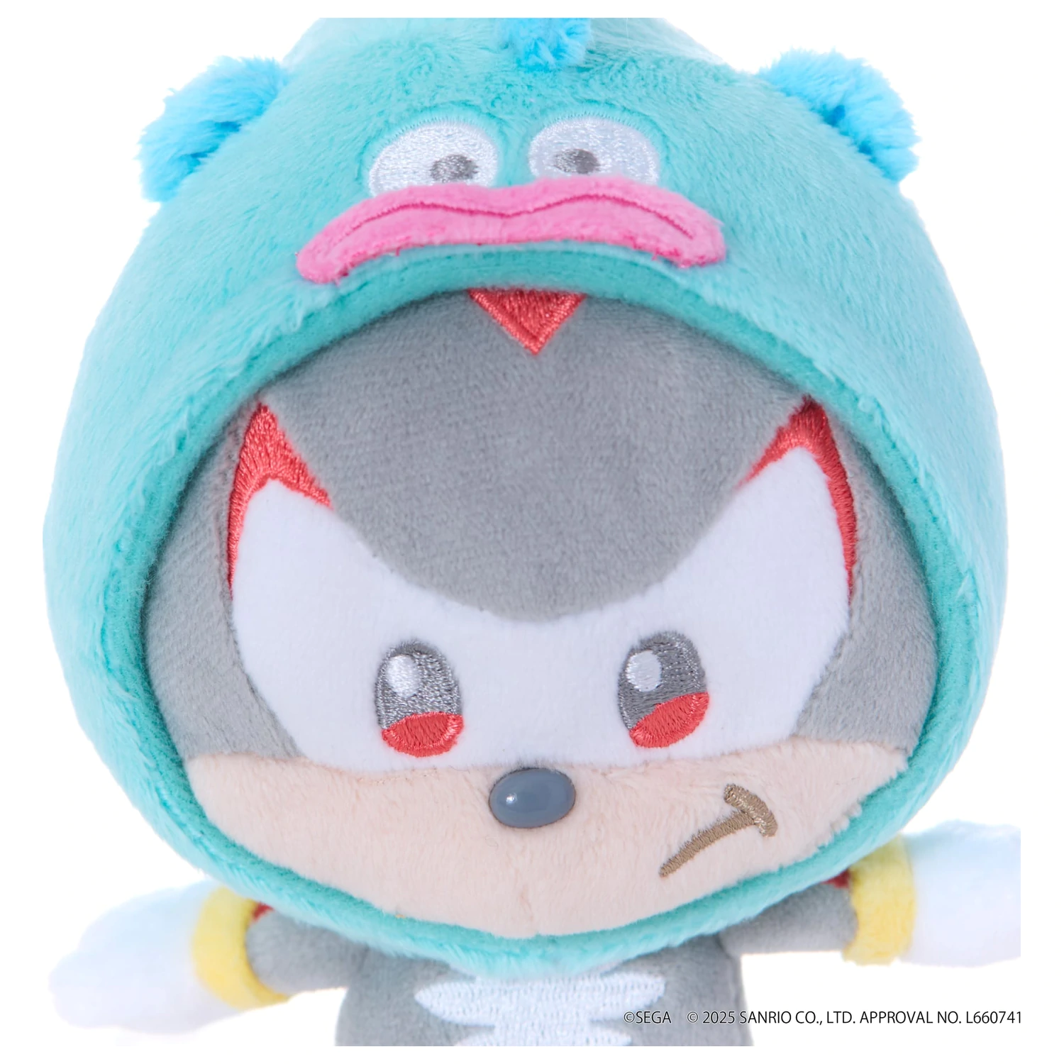 Sonic & Friends X Sanrio Shadow X Hangyodon Mascot Plush 8cm product photo