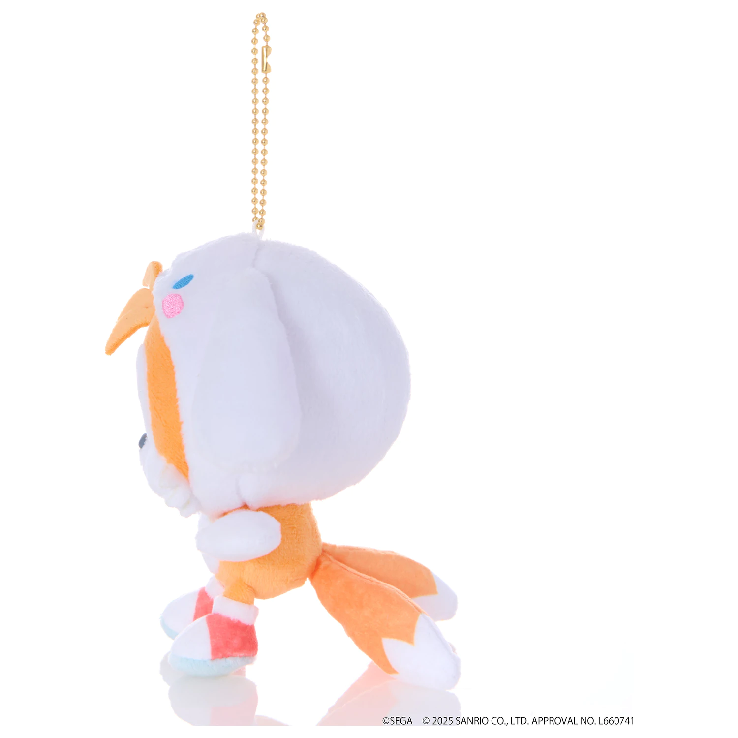 SONIC & FRIENDS x SANRIO Tails x Cinnamoroll Mascot Plush 8 cm product photo