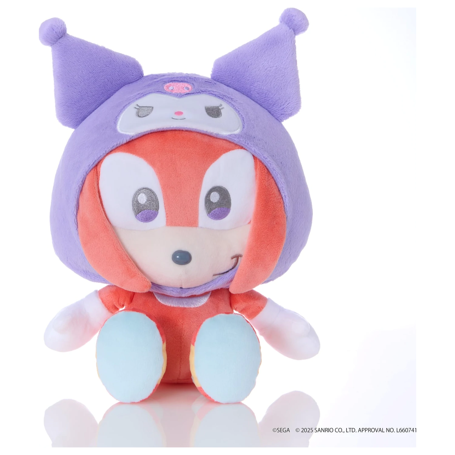 SONIC & FRIENDSX SANRIO Knuckles X Kuromi Plush 24cm product photo