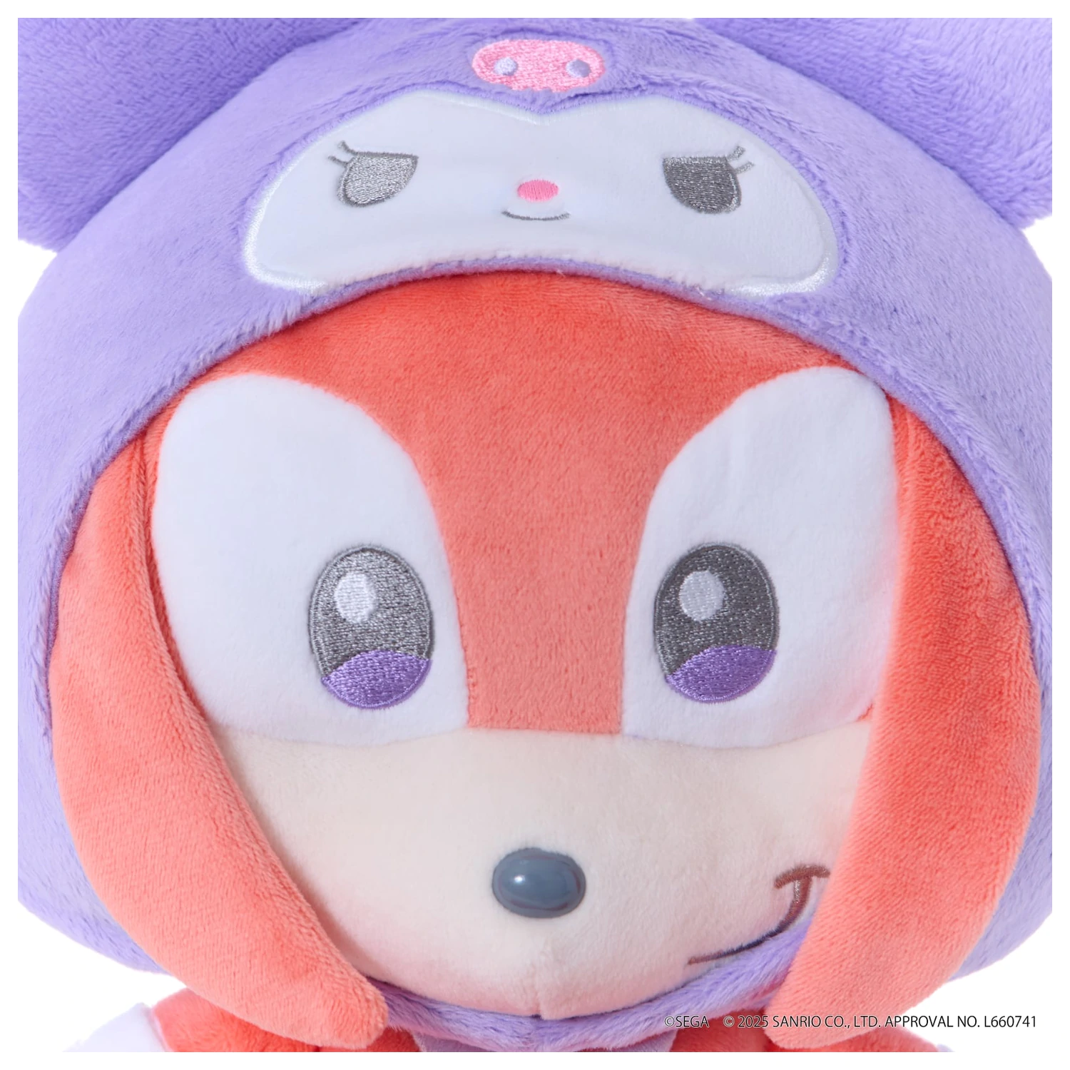 SONIC & FRIENDSX SANRIO Knuckles X Kuromi Plush 24cm product photo