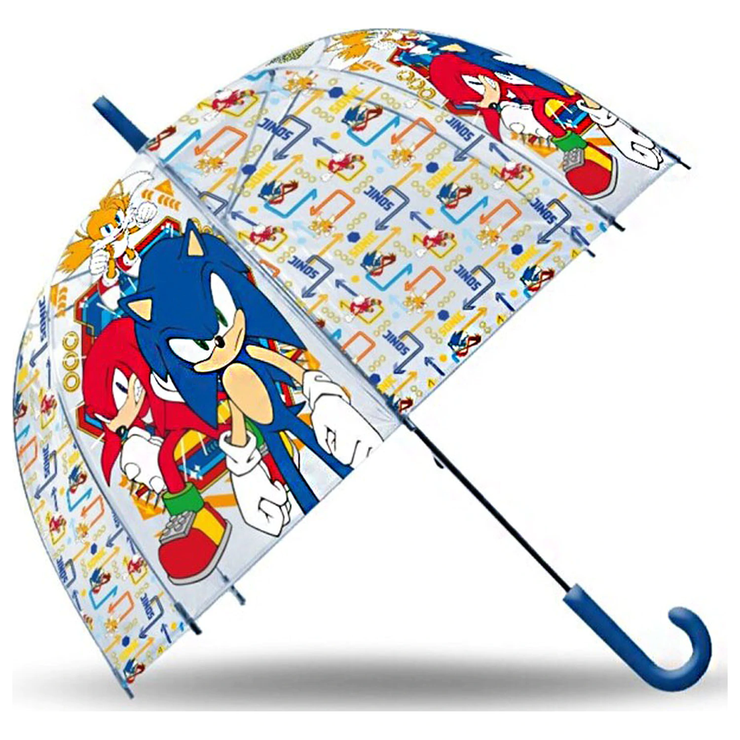 Sonic Gold Rings Kids Transparent Semi-Automatic Umbrella product photo