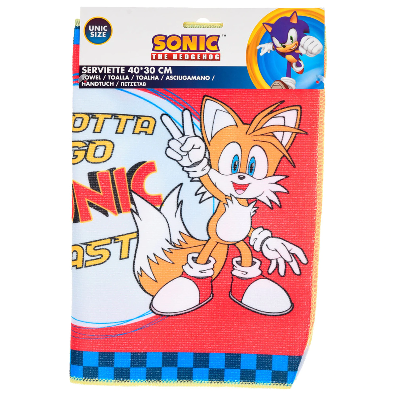 Sonic Gotta Go hand towel, face towel, towel product photo