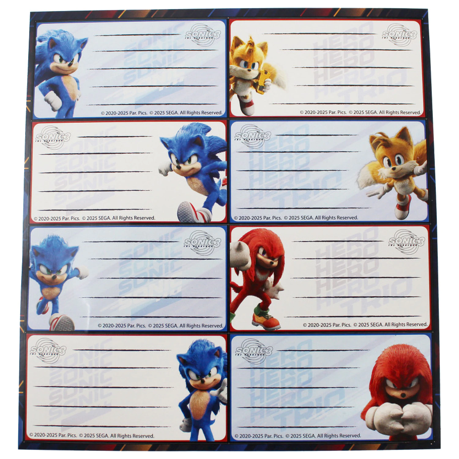 Sonic Hype Man notebook labels 16-pack product photo