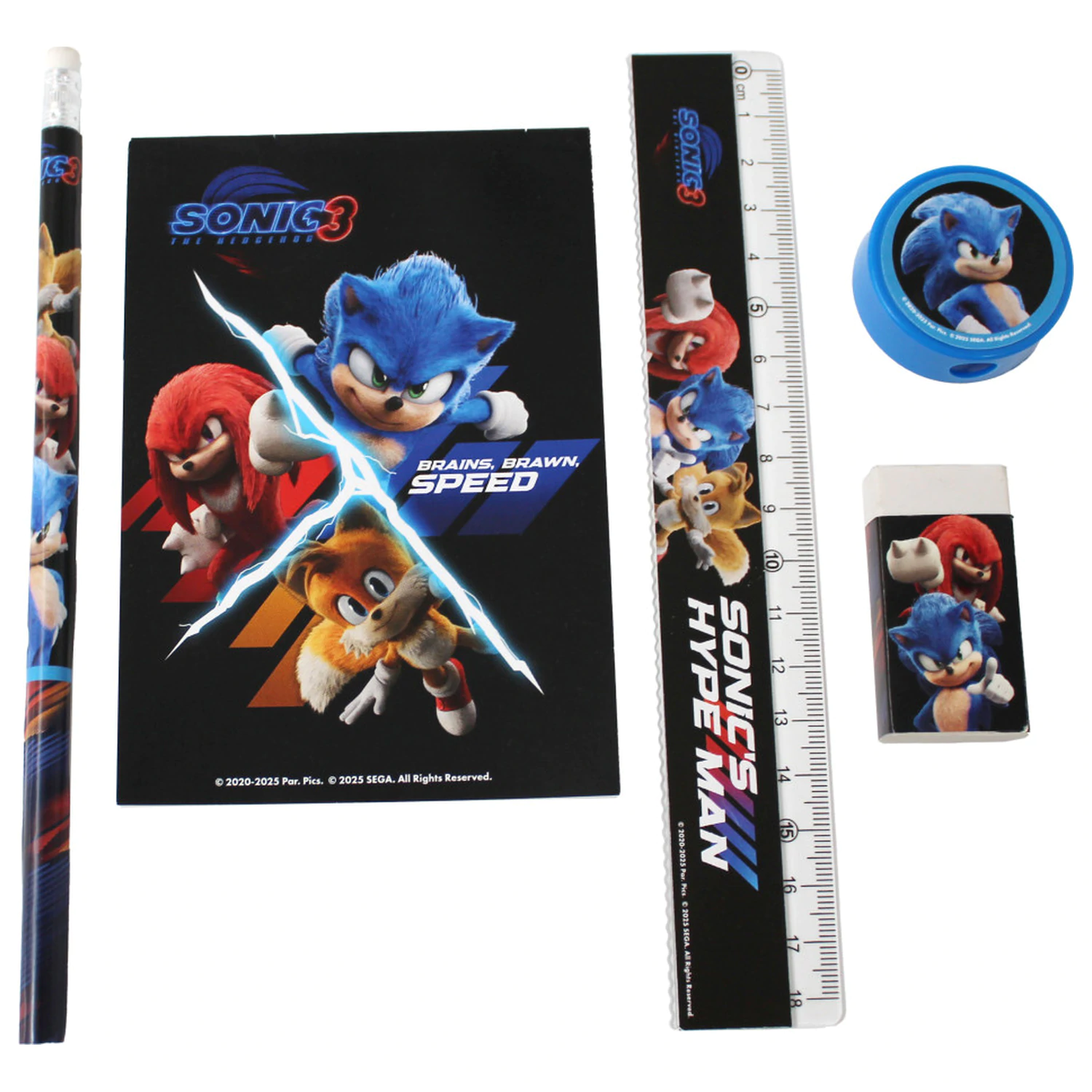Sonic Hype Man Stationery Set 5 pcs product photo