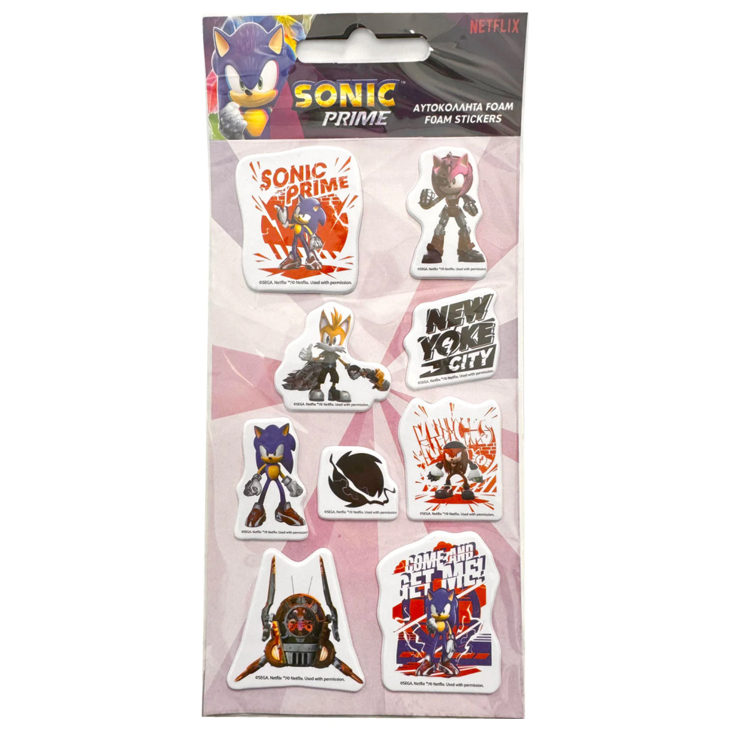 Sonic New Yoke Puffy Sponge Sticker Set product photo