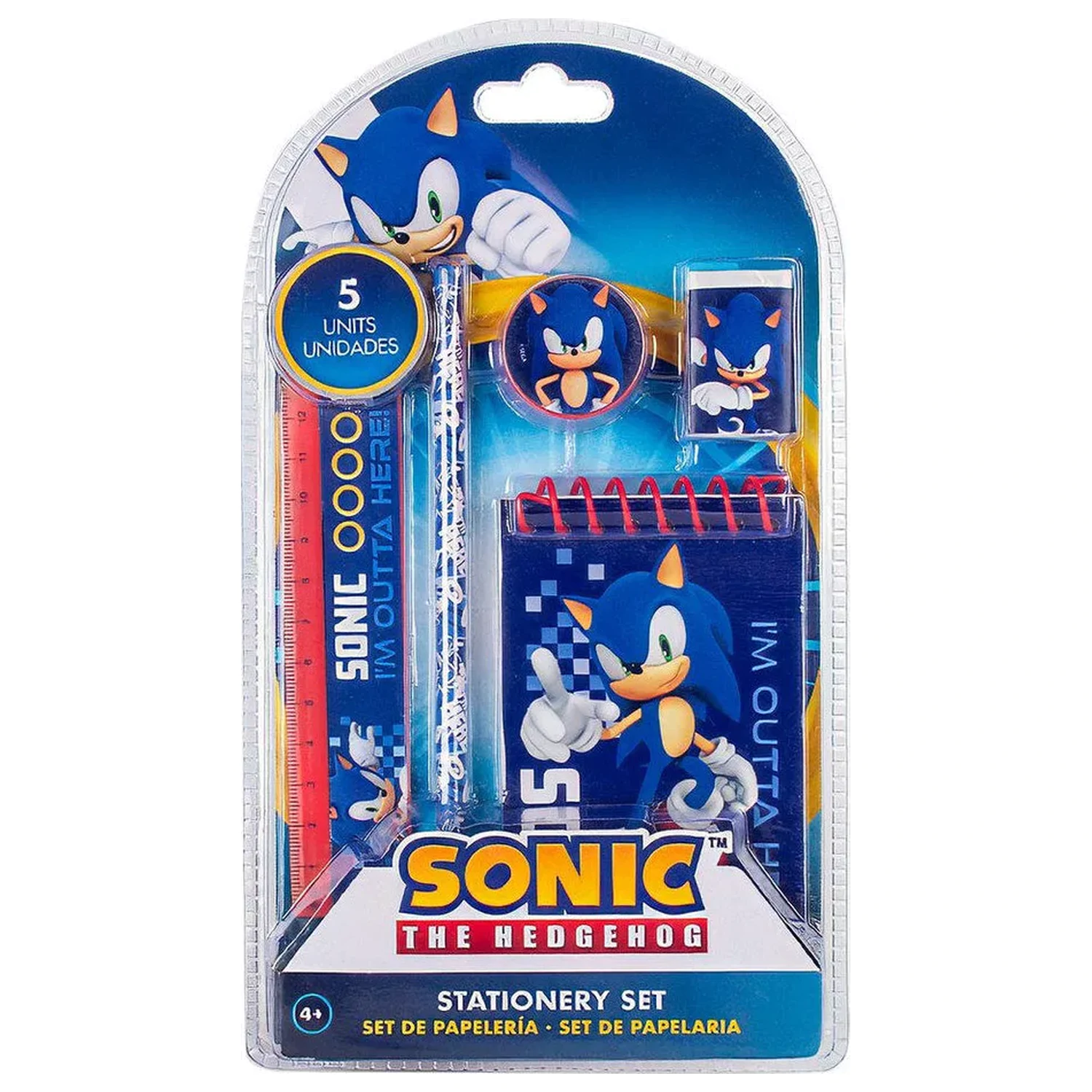 Sonic Outta Here stationery set 5 pieces product photo
