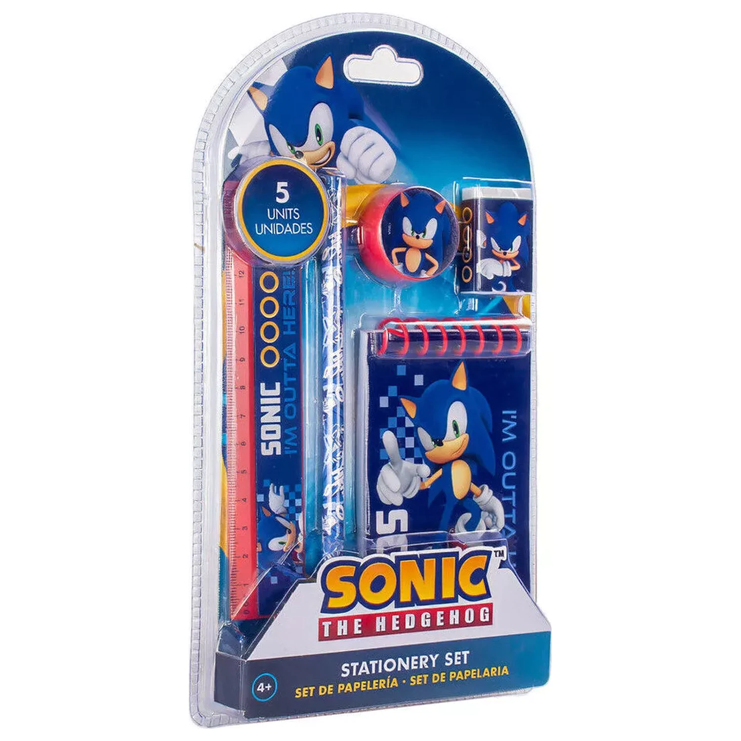 Sonic Outta Here stationery set 5 pieces product photo