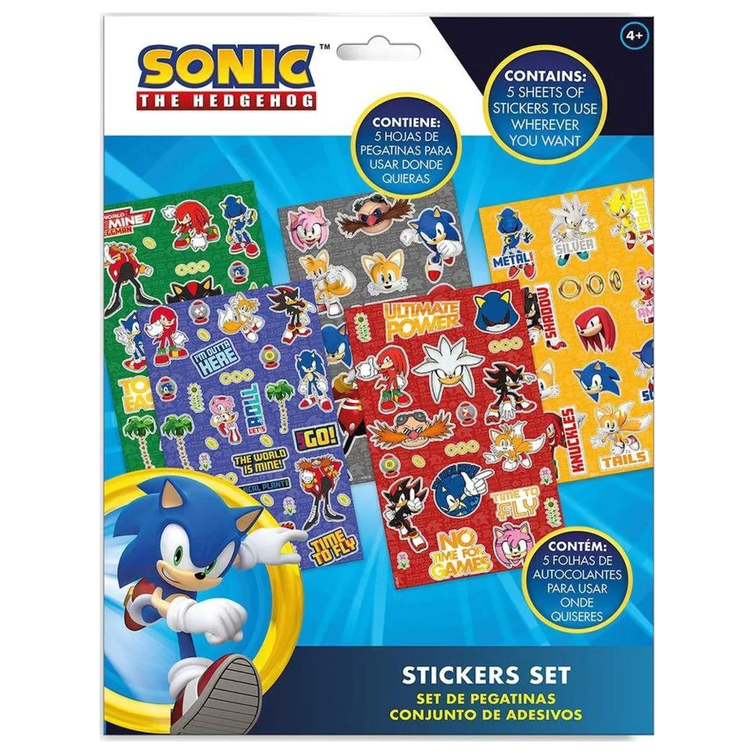 Sonic Outta Here sticker sheet set of 5 product photo
