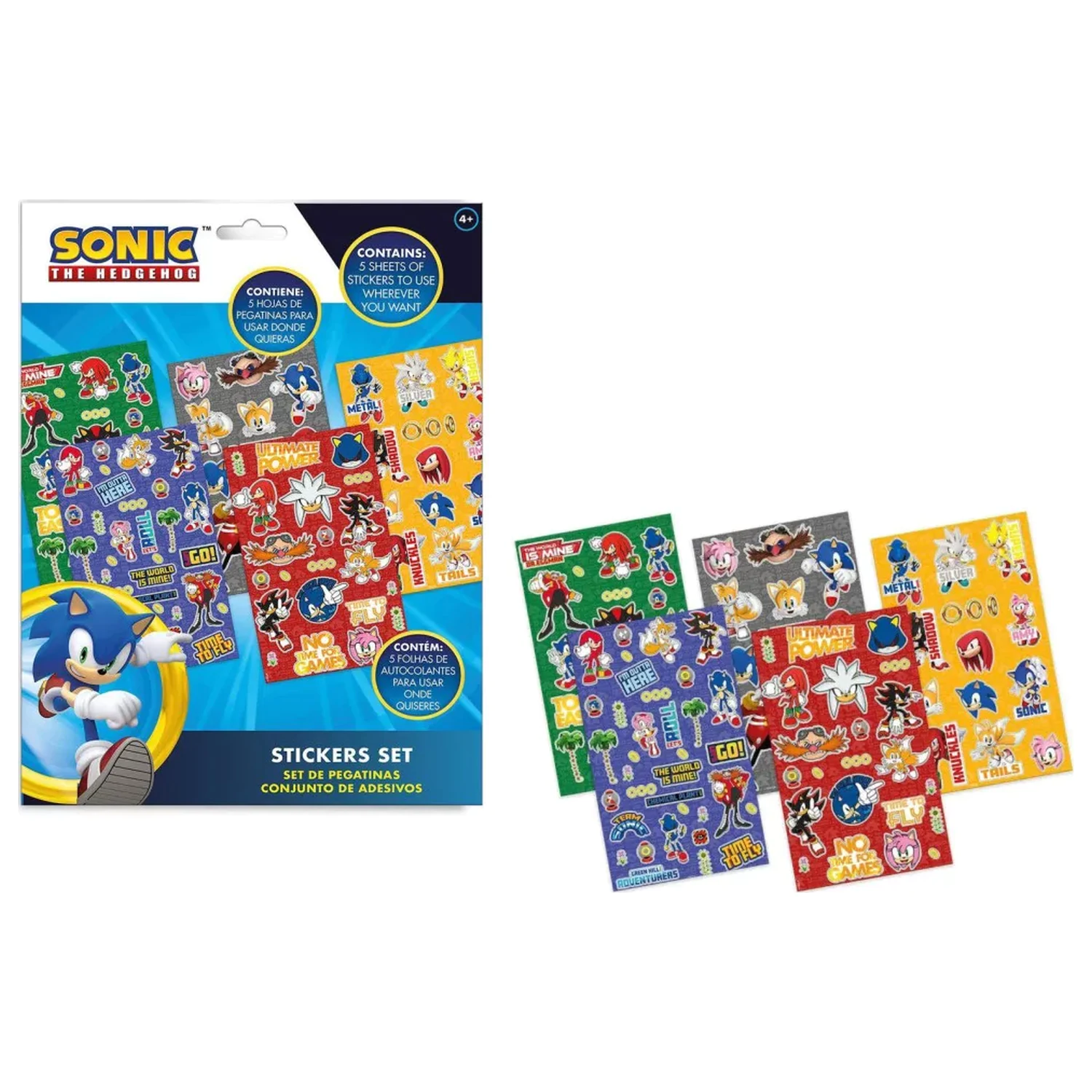 Sonic Outta Here sticker sheet set of 5 product photo