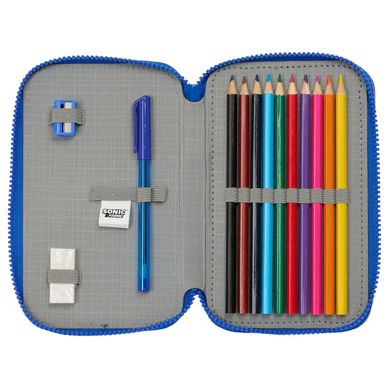 Sonic Prime double pencil case 28pcs product photo