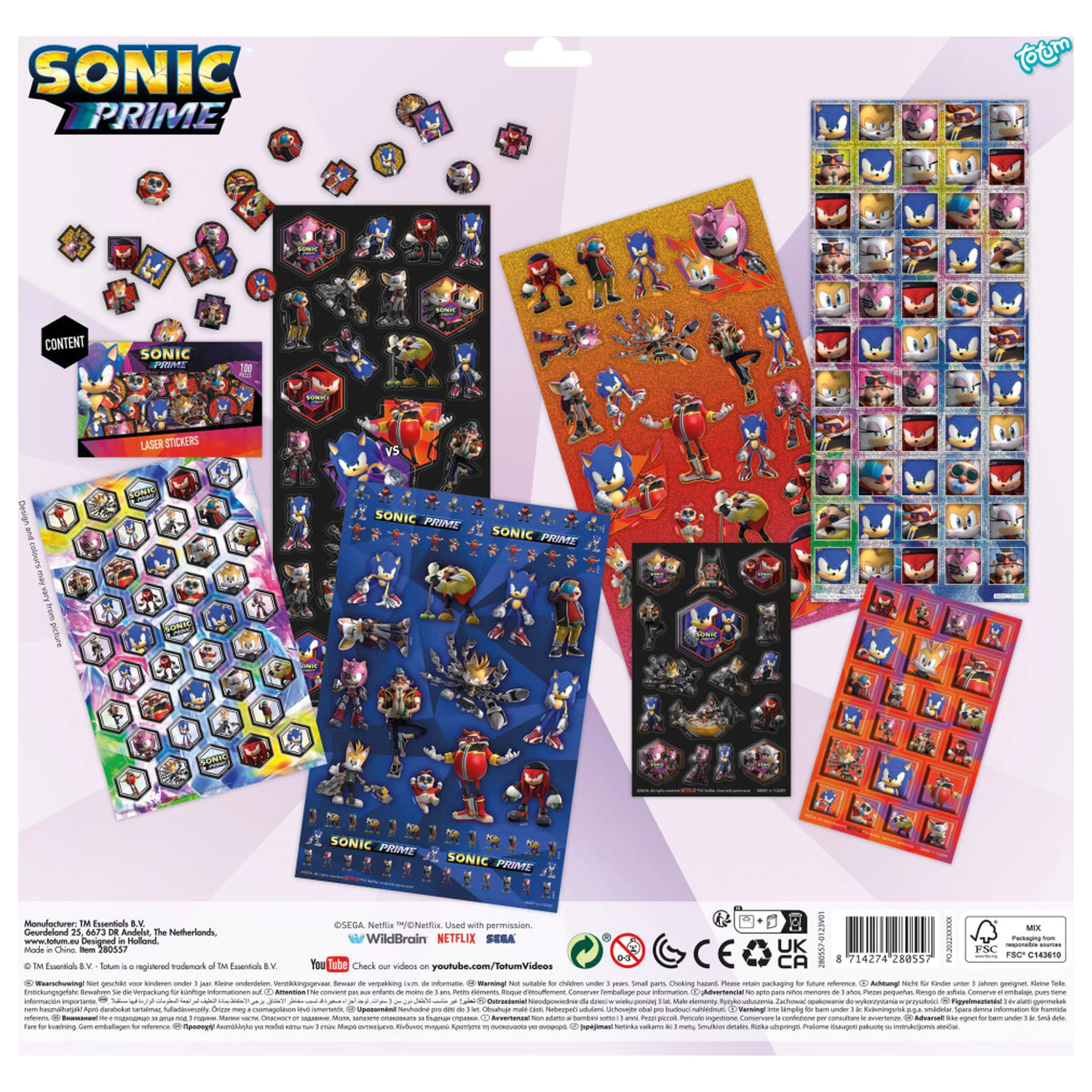 Sonic Prime Super Sticker Set with Toy product photo
