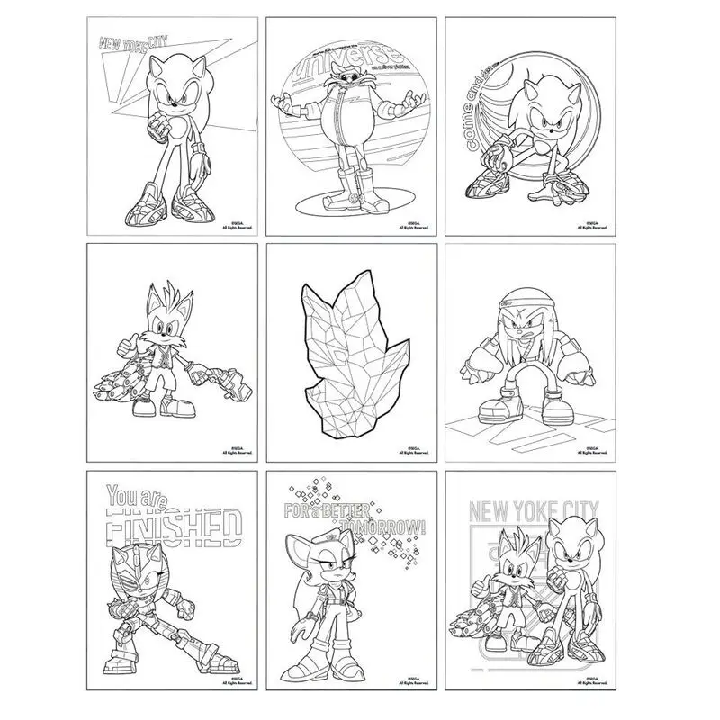 Sonic Prime Colouring stationery set product photo